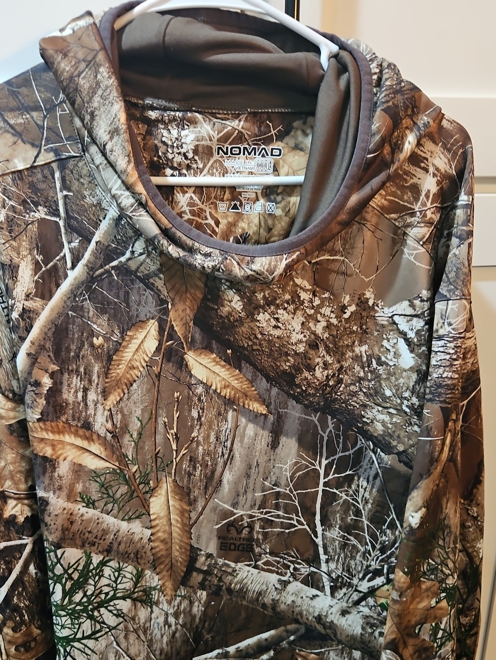 Nomad Men's Camo Hoodie in Realtree Edge Great For Layering Xxxl